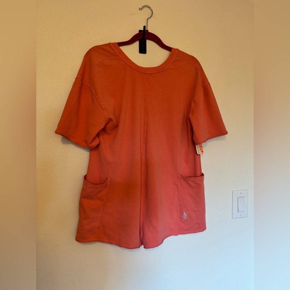 NEW FP Movement Hot Shot T Shirt Romper Tulip Pink Size XS NWT - Picture 3 of 11